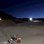 Moss Mine construction at night